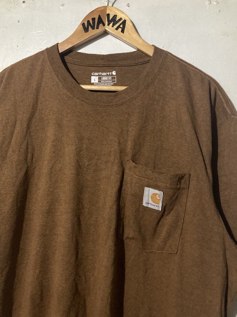 CARHARTT K87 BROWN (Category: Tshirts & Polo Shirts ) located in Naga. Submitted by wwy3ips (Listing ID 1468407420, Image 2). Description: CARHARTT K87 BROWN LARGE ON TAG 24 WIDTH 30 LENGTH EXCELLENT CONDITION NO ISSUE.
