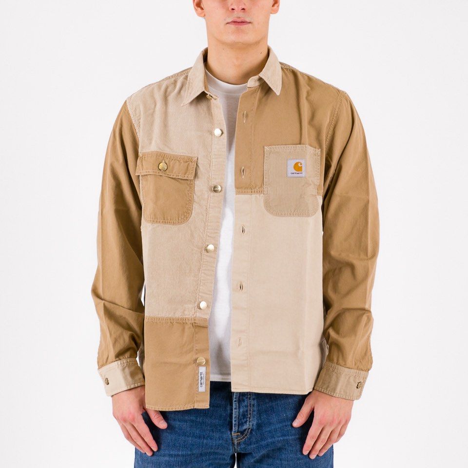 Chep Abc Training CARHARTT WIP - LS MEDLEY DUSTY HAMILTON BROWN, Men's Fashion, Tops ...