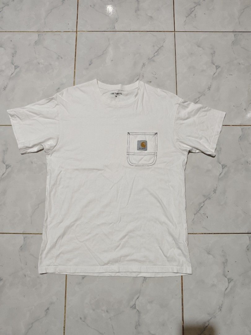 Carhartt wip semi big patch logo white (Category: Tshirts & Polo Shirts ) located in Binalbagan. Submitted by Kristoffer_Arguelles (Listing ID 1468328712, Image 1). Description: Carhartt wip semi big pocket 21x28 dimension Good as new No issues Medium on tag .
