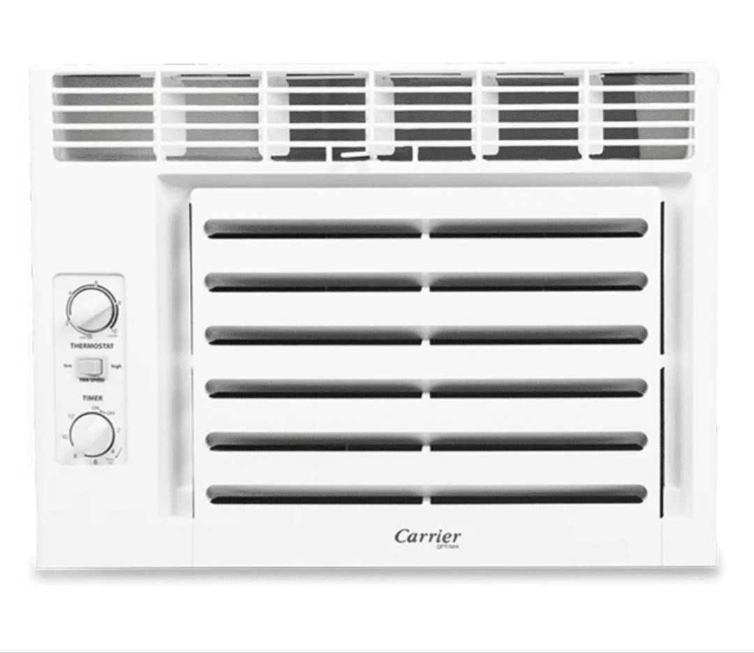 Carrier Optima Window Type Aircon 1HP (Category: Air Conditioning and Heating) located in Quezon City. Submitted by juliennec (Listing ID 1468345435, Image 1). Description: 1.0 HP, Optima Window Type Lowest Electricity Consumption Energy Savings Plug 12-Hour Off Timer Brand new priced at 22,589.00 Years of usage: 3 years Remarks: No issues, need cleaning only RFS: Move out.