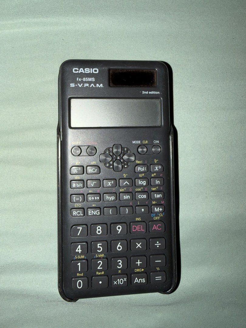 Casio fx-85MS 2nd Edition Scientific Calculator (Category: Office & Business Technology) located in Manila. Submitted by drewiedonutt (Listing ID 1468365187, Image 1). Description: Has owner’s name written at the case. Working well and best for high school students. Meet up around Los Baños or QC.