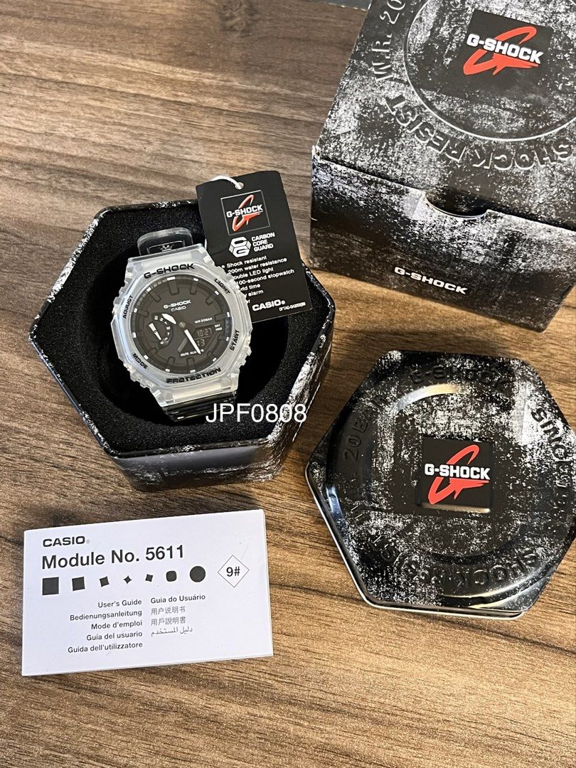 Casio GA-2100KE “casiok” (Category: Men's Watches) located in Makati City. Submitted by jpf0808 (Listing ID 1468315585, Image 2). Description: Watch Features World time 31 time zones (48 cities + coordinated universal time), daylight saving on/off Stopwatch 1/100-second stopwatch Measuring capacity: 00’00’’00~59’59’’99 (for the first 60 minutes) 1:00’00~23:59’59 (after 60 minutes) Measuring unit: 1/100 second (for the first 60 minutes) 1 second (