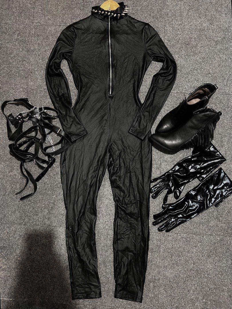 Catwoman costume (Category: Jumpsuits) located in Iligan City. Submitted by curatedph262 (Listing ID 1468415926, Image 1). Description: Catwoman costume • xs - xl (stretchable) • inclusions (heels size 37, accessories) .