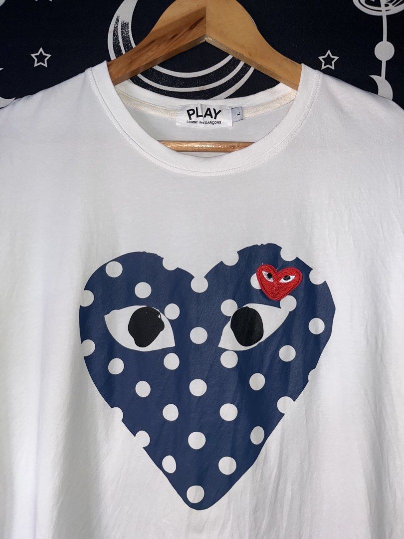 CDG PLAY POLKA DOT HEART (Category: Announcements) located in Davao. Submitted by chrstphr_dln (Listing ID 1468325766, Image 2). Description: Measurement (in inches) Width:21 Length:25 Condition:9.9/10 - 𝘛𝘩𝘳𝘪𝘧𝘵𝘦𝘥 - 𝘊𝘰𝘭𝘰𝘳 𝘮𝘢𝘺 𝘷𝘢𝘳𝘺 𝘥𝘶𝘦 𝘵𝘰 𝘭𝘪𝘨𝘩𝘵𝘪𝘯𝘨 - 𝘕𝘰 𝘳𝘦𝘵𝘶𝘳𝘯/𝘦𝘹𝘤𝘩𝘢𝘯𝘨𝘦/𝘳𝘦𝘧𝘶𝘯𝘥 - 𝘗𝘢𝘺𝘮𝘦𝘯𝘵 𝘍𝘪𝘳𝘴𝘵 𝘗𝘰𝘭𝘪𝘤𝘺 📍 𝘔𝘪𝘯𝘥𝘢𝘯𝘢𝘰, 𝘋𝘢𝘷𝘢𝘰 𝘊𝘪𝘵𝘺 🚚 𝘑&𝘛 🧾 𝘎𝘤𝘢𝘴𝘩.