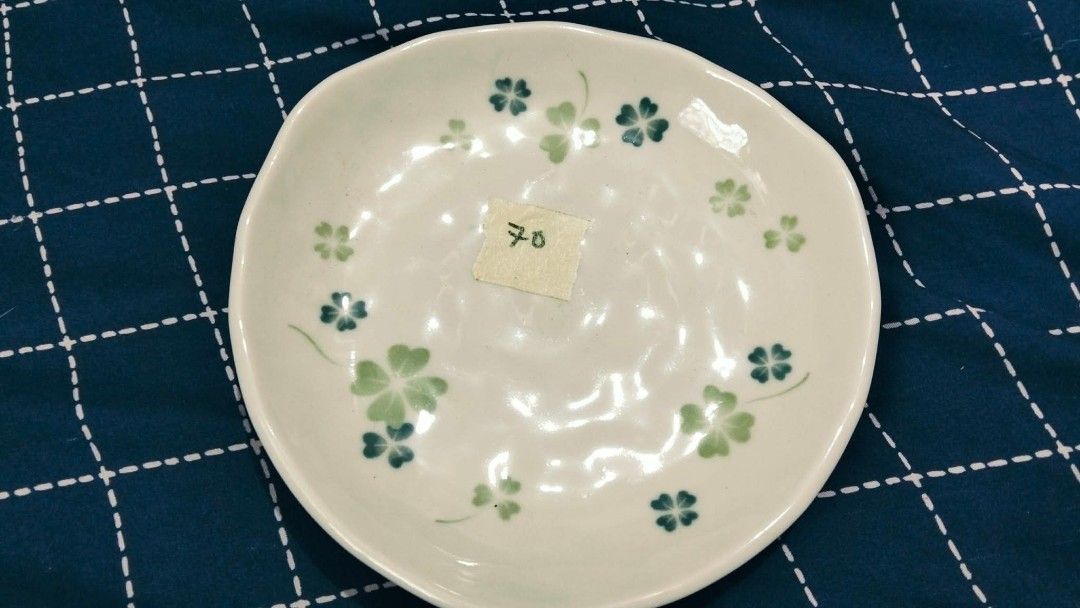 Ceramic bowls and plates tableware collection (Category: Dinnerware & Cutlery) located in Manila. Submitted by msyhue11_ (Listing ID 1468491438, Image 2). Description: - Assorted ceramic tableware and glass bowls - Available designs: Polka dot bowls, clover pattern plates, blue boy motif bowls, and iridescent fluted bowls - Sold in sets (refer to prices on sticky notes) - Perfect for serving snacks, desserts, or small side dishes - Mix and match 