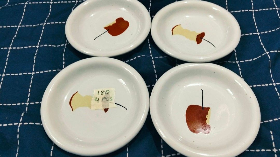 Ceramic Dish and Plate Collection Assorted Designs (Category: Dinnerware & Cutlery) located in Manila. Submitted by msyhue11_ (Listing ID 1468487564, Image 2). Description: JAPAN/European Surplus Kitchenwares - Assorted ceramic dishes and plates available - Great mix for daily dining, snacks, or appetizers - Sold as sets according to the sticky notes - DM for specific bundle questions and availability.