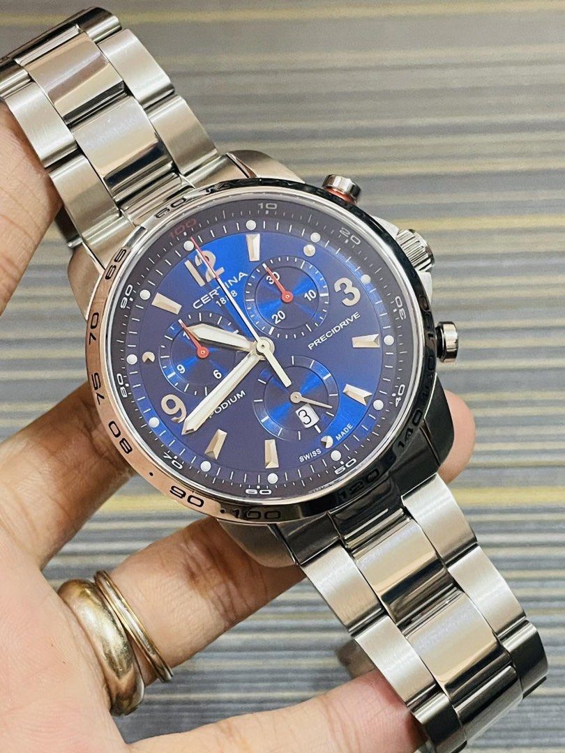 Certina DS Podium Precidrive Chronograph Blue Dial (Category: Men's Watches) located in Paranaque City. Submitted by robertsoon.08 (Listing ID 1468449871, Image 2). Description: TAG Heuer 2000 Exclusive WN1110 Swiss Quartz Movement 38mm case size Fits up to 7 inches wrist only no extra Good running condition Preloved used watch Authentic/Original Watch only!! with provided box ordinary.