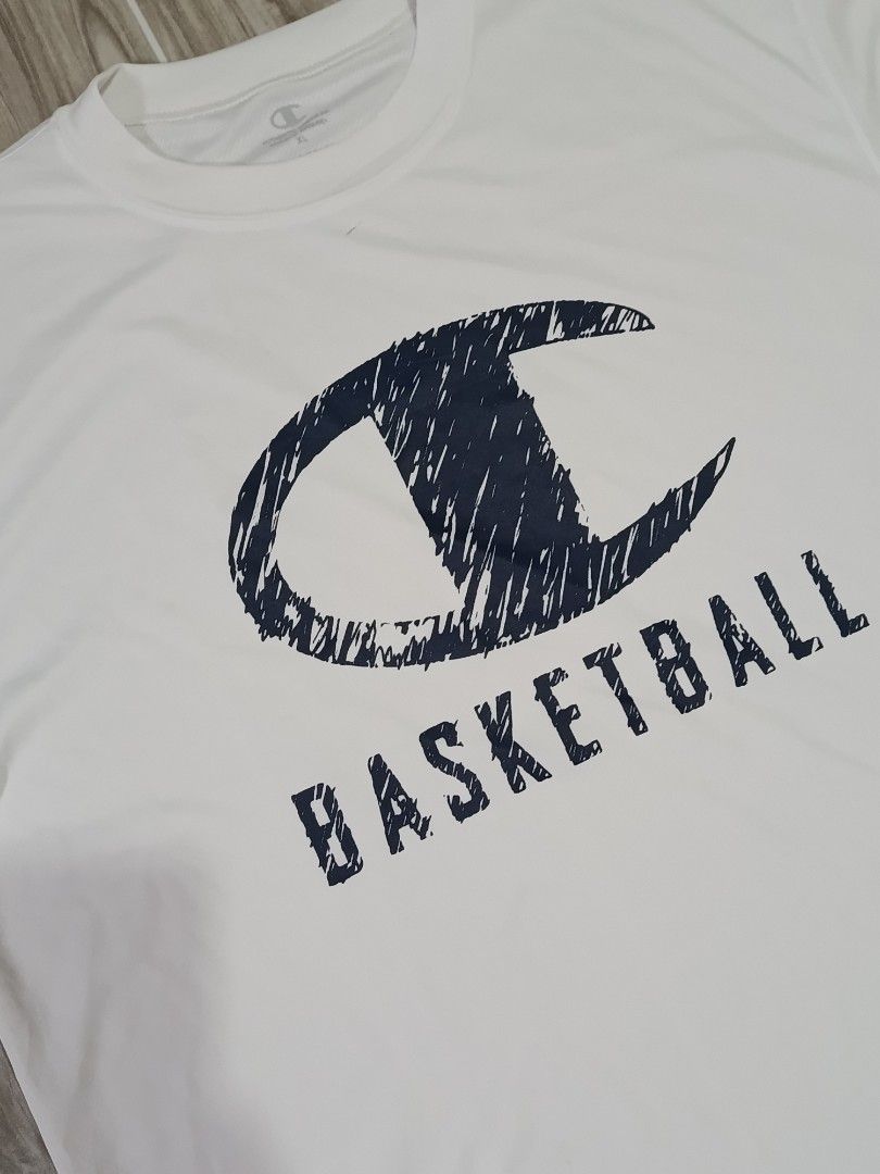 CHAMPION BASKETBALL DRIFIT TSHIRT (freeshipping) (Category: Activewear) located in Quezon City. Submitted by gyl-stop (Listing ID 1468420517, Image 2). Description: free shipping 22 x 28 excellent condi cr: 9.8/10 issue: none.