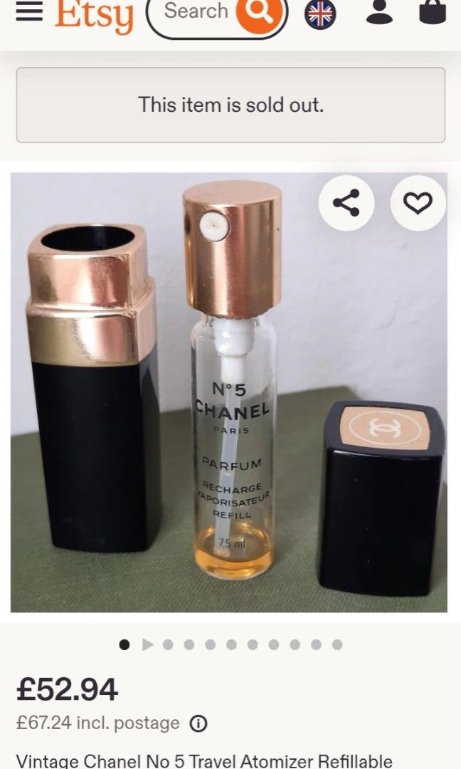 Chanel No. 5 Travel Refillable Spray (Category: Vintage Collectibles) located in Santo Tomas. Submitted by retrotastic (Listing ID 1468312264, Image 2). Description: check pics..