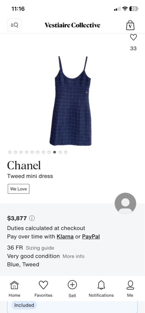 Chanel tweed dress (Category: Luxury Apparel) located in Manila. Submitted by avathriftedcloset (Listing ID 1468309776, Image 1). Description: Size 38 Authentic.