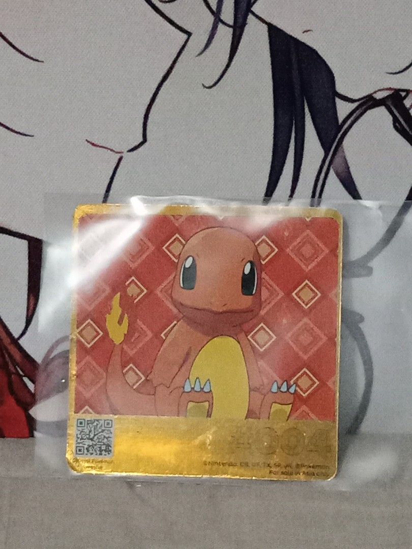 Charmander (Category: Raw Singles) located in Manila. Submitted by inari05 (Listing ID 1468320775, Image 1). Description: - Character: Charmander (#004) - Feature: Limited edition Pokémon x Oreo collaboration with metallic gold border - Design: Blue background with Poké Ball motifs and Oreo Pokémon logos on the back - Condition: Stored in a protective plastic sleeve with clean corners and clear print quality -First owner -Asking 125 -Sf charged t