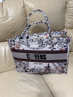 Sezane Large Canvas Tote Bag Off-White Black Trim, 女裝, 手袋及銀包, Tote Bags ...