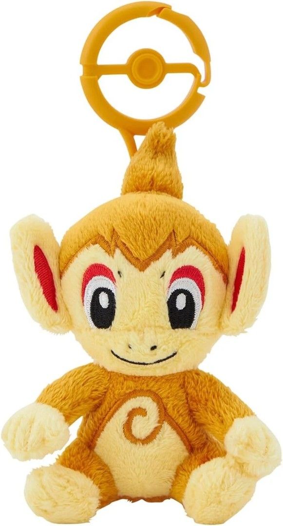 Chimchar Pokémon Pokeball Clip Plush Keychain (Category: Plushies & Soft Toys) located in Quezon City. Submitted by curatedbymissgee (Listing ID 1468293513, Image 1). Description: - Official Pokémon Center merchandise - Chimchar plush with soft fabric and embroidered facial details - Features a red flame tail on the back - Equipped with a yellow Pokéball-shaped carabiner clip - Easy to hook onto bags, keys, or lanyards - Brand new and authentic.
