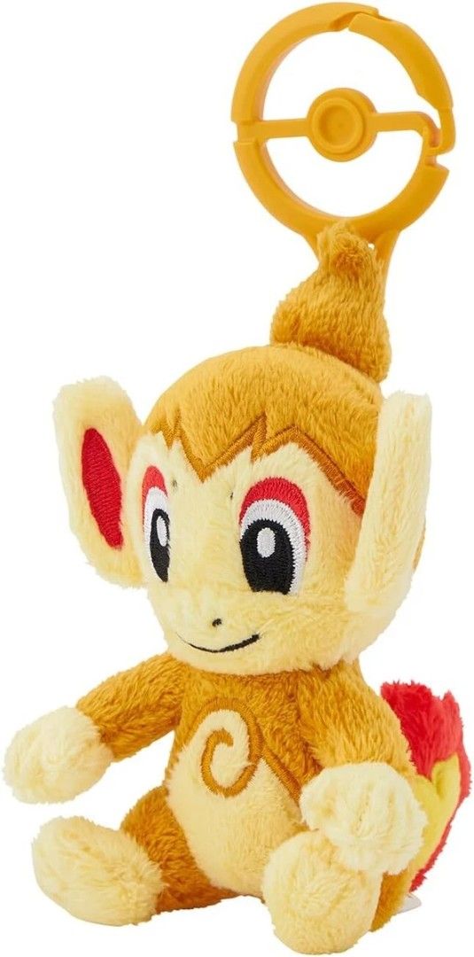 Chimchar Pokémon Pokeball Clip Plush Keychain (Category: Plushies & Soft Toys) located in Quezon City. Submitted by curatedbymissgee (Listing ID 1468293513, Image 2). Description: - Official Pokémon Center merchandise - Chimchar plush with soft fabric and embroidered facial details - Features a red flame tail on the back - Equipped with a yellow Pokéball-shaped carabiner clip - Easy to hook onto bags, keys, or lanyards - Brand new and authentic.
