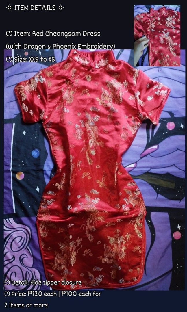 chinese dress (Category: Traditional & Ethnic wear) located in Solano. Submitted by ashamegumi (Listing ID 1468458738, Image 1). Description: shipping thru J&T sf: 54 & above.