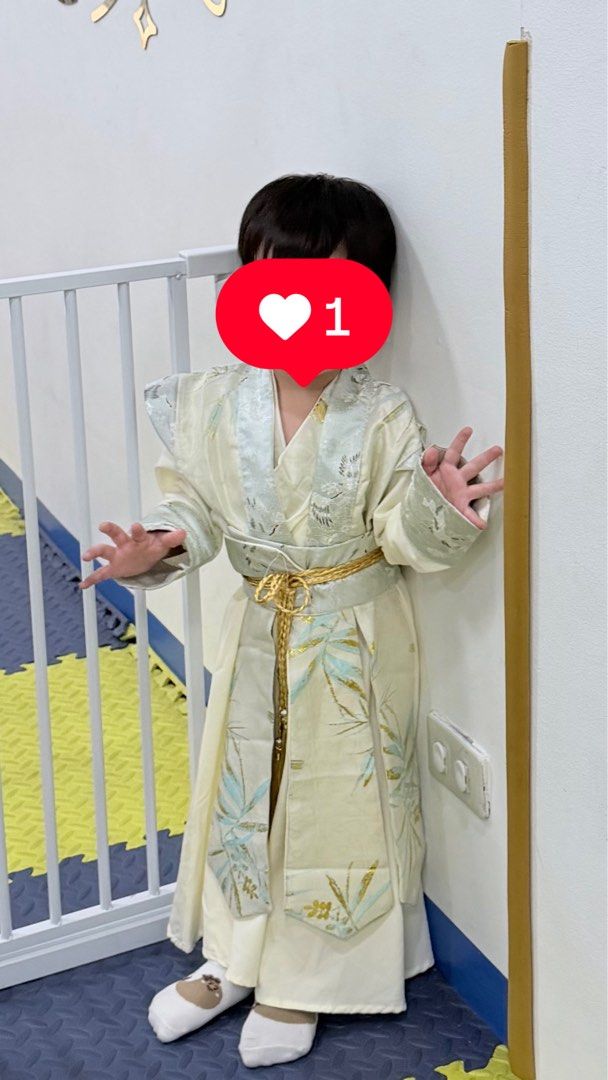 Chinese/Korean Costume (Category: Babies & Kids Fashion) located in Manila. Submitted by meimeimei777 (Listing ID 1468410868, Image 1). Description: Used once for an hour. Newly washed and ready to ship. .