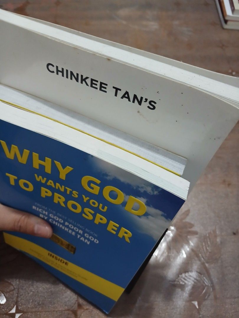 Chinkee Tan Books Set of 3 (Category: Storybooks) located in Makati City. Submitted by naysan (Listing ID 1468303651, Image 3). Description: Set of three books by Chinkee Tan. Includes: * Why God Wants You To Prosper / Rich God Poor God * Always Chink+ How to Inspire Yourself to Inspire Others * For Richer & For Poorer Read through them already, time to clear shelf space. Pages clean, covers have minor shelf wear. Note: Page 1 of all books remove