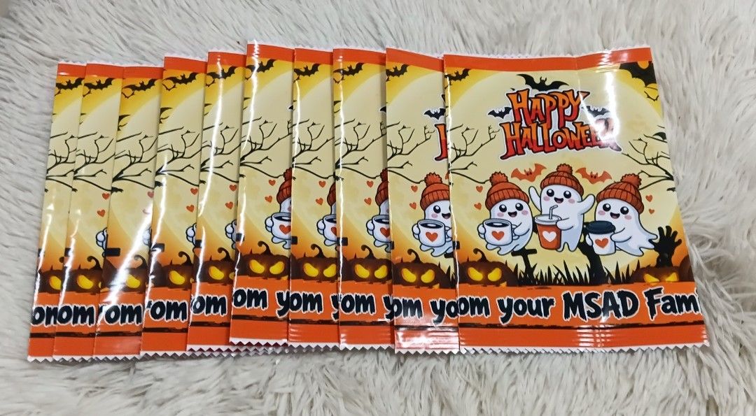 Chip Bags for Halloween (Category: Art & Prints) located in Paranaque City. Submitted by jhie_jhie (Listing ID 1468306342, Image 2). Description: chipbags small- P13 each folded A4 - P25 each made to order with 50 % Down-payment pwde plagyan name etc.. location: Paranaque.