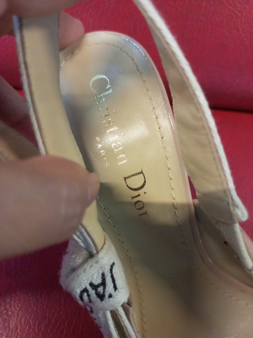 CHRISTIAN DIOR SLINGBACK (Category: Heels) located in Bulacan. Submitted by joanagwen (Listing ID 1468328095, Image 2). Description: XT!@N D3330R SLINGBACK Size 37 on tag.