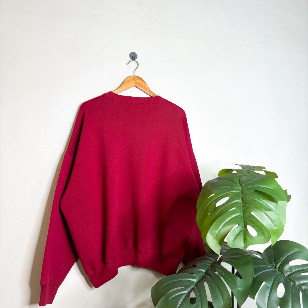 Christmas (Great American) | Sweater. (Category: Coats, Jackets and Outerwear) located in Manila. Submitted by bypiecesandstories (Listing ID 1468324412, Image 2). Description: Christmas (Great American) | Sweater. 699 PHP 🧡 Perfect Condition Wide Vintage Fit Can Fit — Medium to X Large Dimensions — W 29" L 27" A cozy red Christmas sweater with subtle festive graphics on the front. A fun seasonal piece that’s perfect for adding a little holiday 