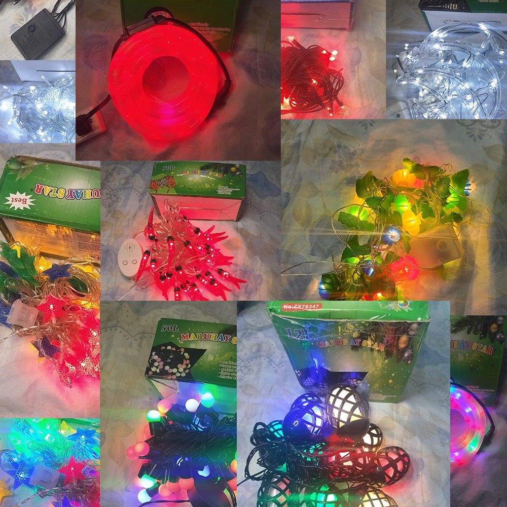 Christmas Lights Xmas Lights (Assorted) (Category: Other Home Decor) located in Cainta. Submitted by whiteelephantph (Listing ID 1468305519, Image 1). Description: assorted iba iba price depende sa design may discount pag 2 and up bibilhin pickup or lalamove pm is the Key!.