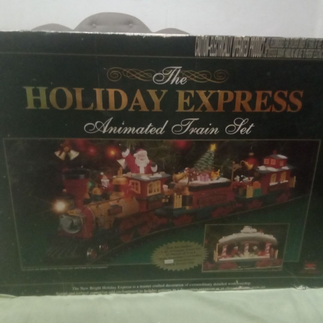 Christmas train (Category: Looking For) located in Caloocan City. Submitted by annronmckenzie (Listing ID 1468310314, Image 2). Description: New bright holiday express animated train set with sound made by Lionel USA oval 1.2 wide x1.8 long.