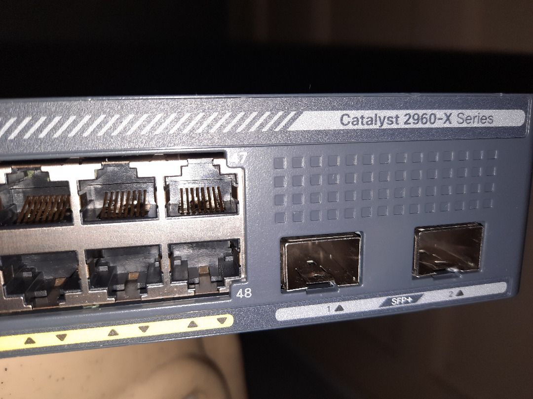 Cisco Catalyst Gigabit Switch 2960X (Category: Office & Business Technology) located in Manila. Submitted by charlietlucas.jr (Listing ID 1468485623, Image 1). Description: Cisco Catalyst Switch X Series Model: WS-C2960X-48TS-L Brand: Cisco Specs: 48 x 10/100/1000 Ethernet ports 2 x Gigabit Uplink ports LAN Base Cisco IOS Software Image Look for Allan/Charlie PLDT Landline: 87066655 Smart Mobile: 0923 1134090 Accept shipping to some major cities 