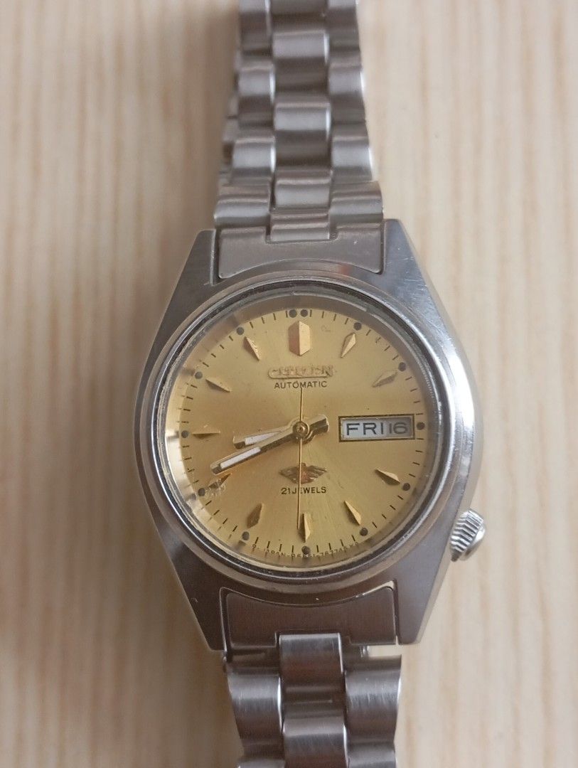 Citizen automatic (Category: Women's Watches) located in Las Pinas. Submitted by quick_deals_great_finds2 (Listing ID 1468331175, Image 1). Description: Original slightly used Automatic 25mm fits wrist 6.5 inches Fully functional keeps time.