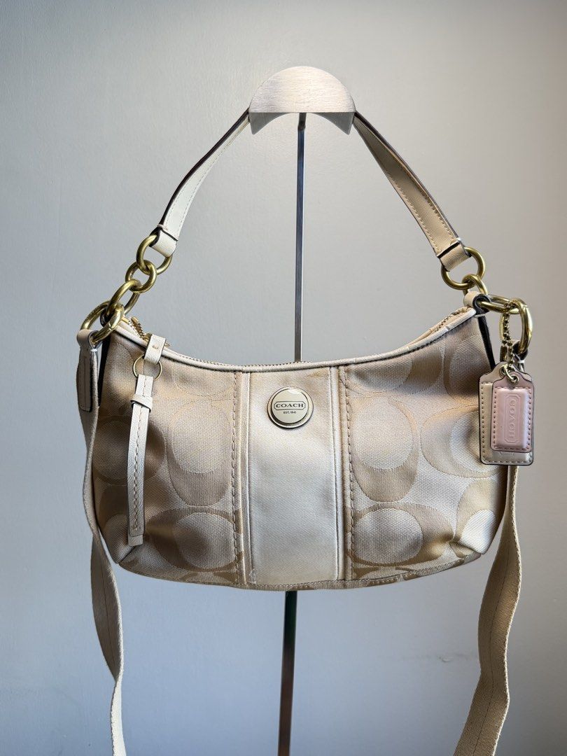 Coach Stripe Demi (Category: Luxury Bags & Wallets) located in Mandaluyong City. Submitted by ravenzech (Listing ID 1468353934, Image 1). Description: Preloved from Japan. DM for more info!.