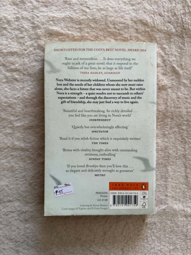 Colm Toibin - Nora Webster (Category: Storybooks) located in Santiago. Submitted by bookworm_club (Listing ID 1468328871, Image 2). Description: 📚no cancellation, return or exchange. 📚secondhand books. some books are in good condition while some has minimal flaws (foxing, creases, dog-eared pages, etc.) 📚reasonable haggling is allowed. 💰MOP: For same day pickup - CASH & BANK TRANSFER For shipping or scheduled pickup - BANK TRANSFER 🚚MOD: •St