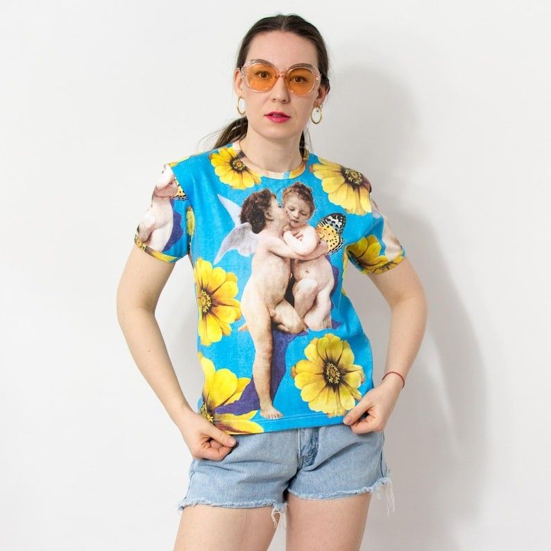 comboy & angels women shirt (Category: Activewear) located in Amadeo. Submitted by josephotep (Listing ID 1468410705, Image 1). Description: cowboy & angels women shirt S on tag 16.5x22.5 as new no issue 499 plus sf. loc cavite pm📥.