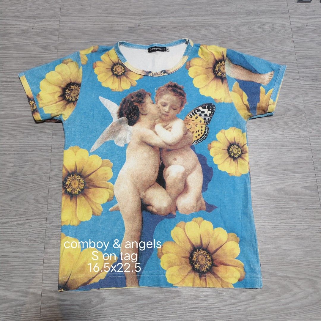 comboy & angels women shirt (Category: Activewear) located in Amadeo. Submitted by josephotep (Listing ID 1468410705, Image 2). Description: cowboy & angels women shirt S on tag 16.5x22.5 as new no issue 499 plus sf. loc cavite pm📥.