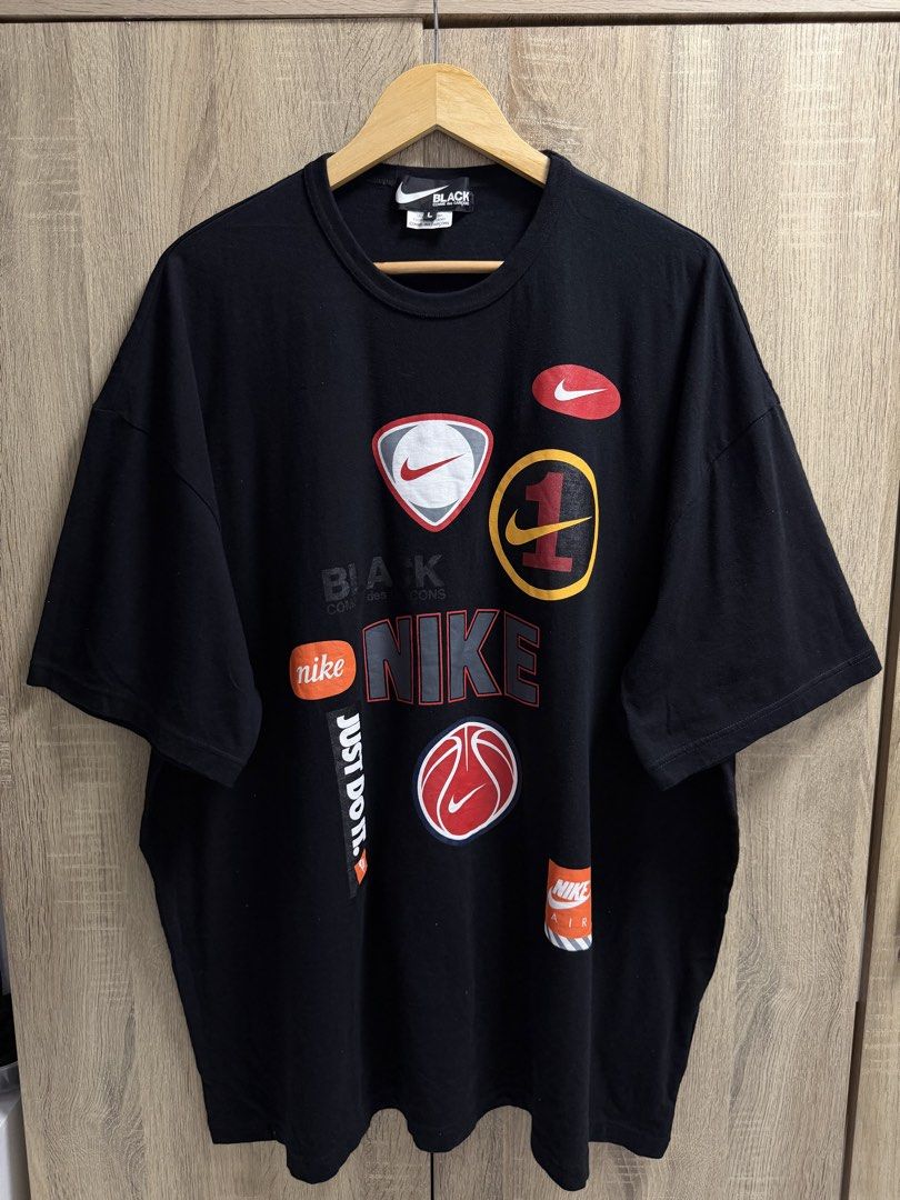 Comme des Garcons Black x Nike Multi Logo Tshirt (Category: Tshirts & Polo Shirts ) located in Imus. Submitted by rckrmns (Listing ID 1468389300, Image 2). Description: Comme des Garcons Black x Nike Multi Logo Tshirt Authentic/Legit Size L fit to 2XL-3XL (Oversized) W- 26 L- 31 Good as New .