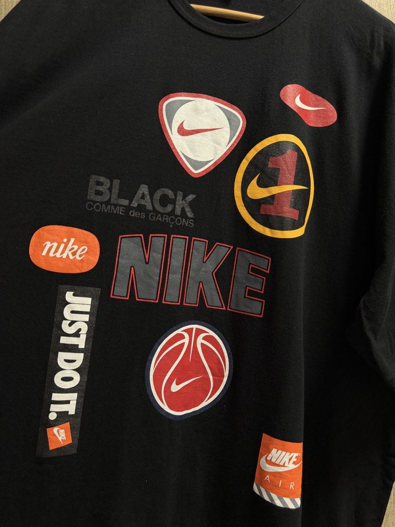 Comme des Garcons Black x Nike Multi Logo Tshirt (Category: Tshirts & Polo Shirts ) located in Imus. Submitted by rckrmns (Listing ID 1468389300, Image 3). Description: Comme des Garcons Black x Nike Multi Logo Tshirt Authentic/Legit Size L fit to 2XL-3XL (Oversized) W- 26 L- 31 Good as New .