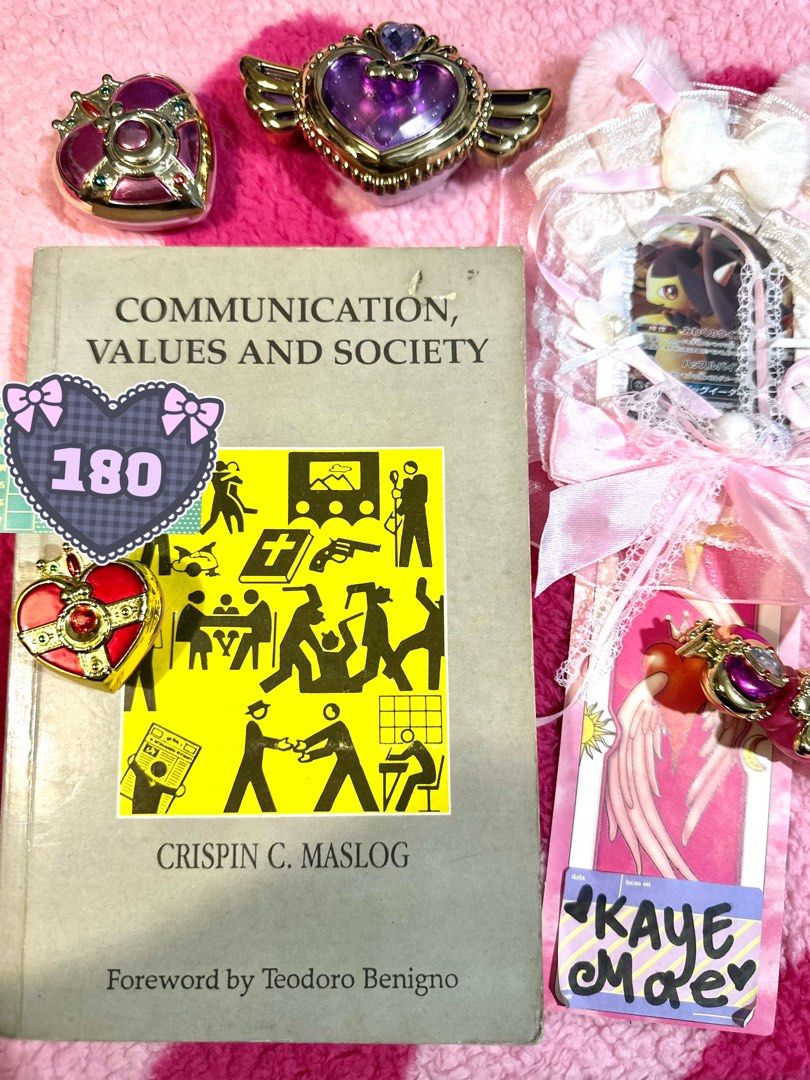 Communication, Values and Society by Crispin C. Maslog (Category: Storybooks) located in Adams. Submitted by precurekaei (Listing ID 1468368134, Image 1). Description: - Title: Communication, Values and Society - Author: Crispin C. Maslog (Foreword by Teodoro Benigno) - Format: Paperback with iconic yellow graphic cover - Ideal for: Mass communication, journalism, and social science students or collectors.