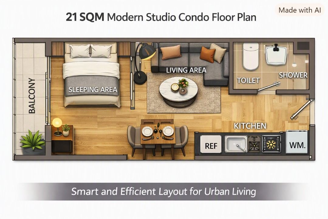 Condo Unit for Assumption – Iloilo | Near CPU (Category: Apartments & Condos) located in Caloocan City. Submitted by marioz25 (Listing ID 1468307842, Image 1). Description: Bernwood Centrale – Penthouse 43 (Studio with View) - Near CPU Floor Area: 21 sqm | RFO: 1st Quarter 2027 Sample computation for Bank Finance at 8% rate: Loanable Amount: ₱1,805,973.75 25 yrs @ 8% → ₱13,938.80/month 15 yrs @ 8% → ₱17,258.83/month 5 yrs @ 8% → ₱36,618.64/month 