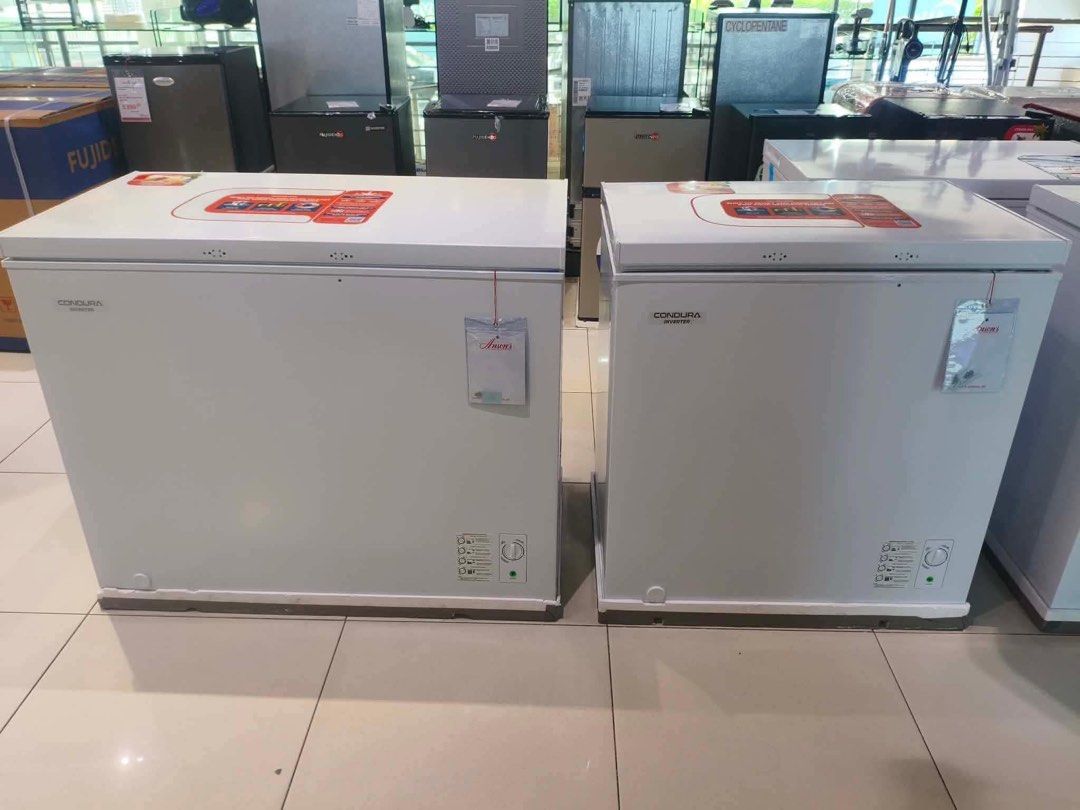 CONDURA INVERTER CHEST FREEZER (Category: Refrigerators and Freezers) located in Manila. Submitted by may572156 (Listing ID 1468446997, Image 1). Description: CONDURA INVERTER CHEST FREEZER Ccf35dci Cash 12,700 Ccf70dci CASH: 16,200 Ccf50dci Cash 14,400 Ccf86dci Cash 17,300 Ccf102dci Cash 20,900 CCF150DCI CASH 28,200 CCF180DCI CASH 35,500 Brand new and seaLed with warranty and receipt 7 days Outright repLacement on factory defect with proven defe