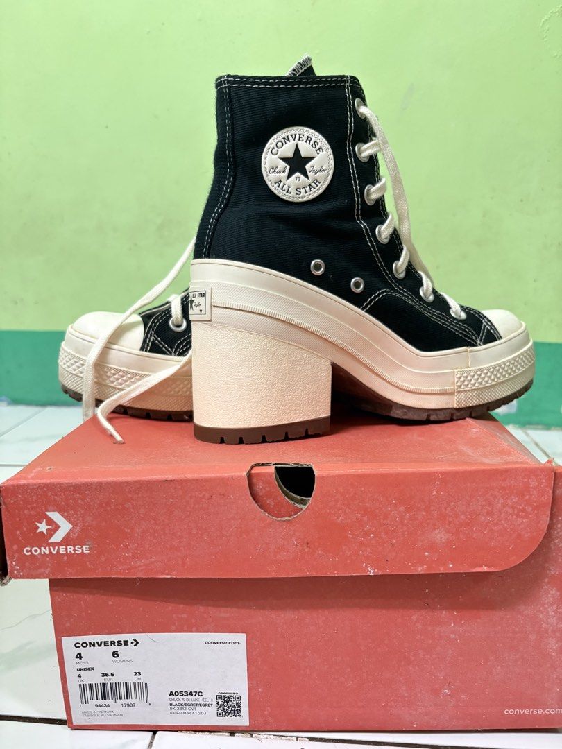 Converse Chuck 70 De Luxe Heel High Black (Category: Sneakers) located in Calauan. Submitted by irish.belle19 (Listing ID 1468417979, Image 2). Description: Negotiable Only used 2 times Reason for sale: Not being used anymore.