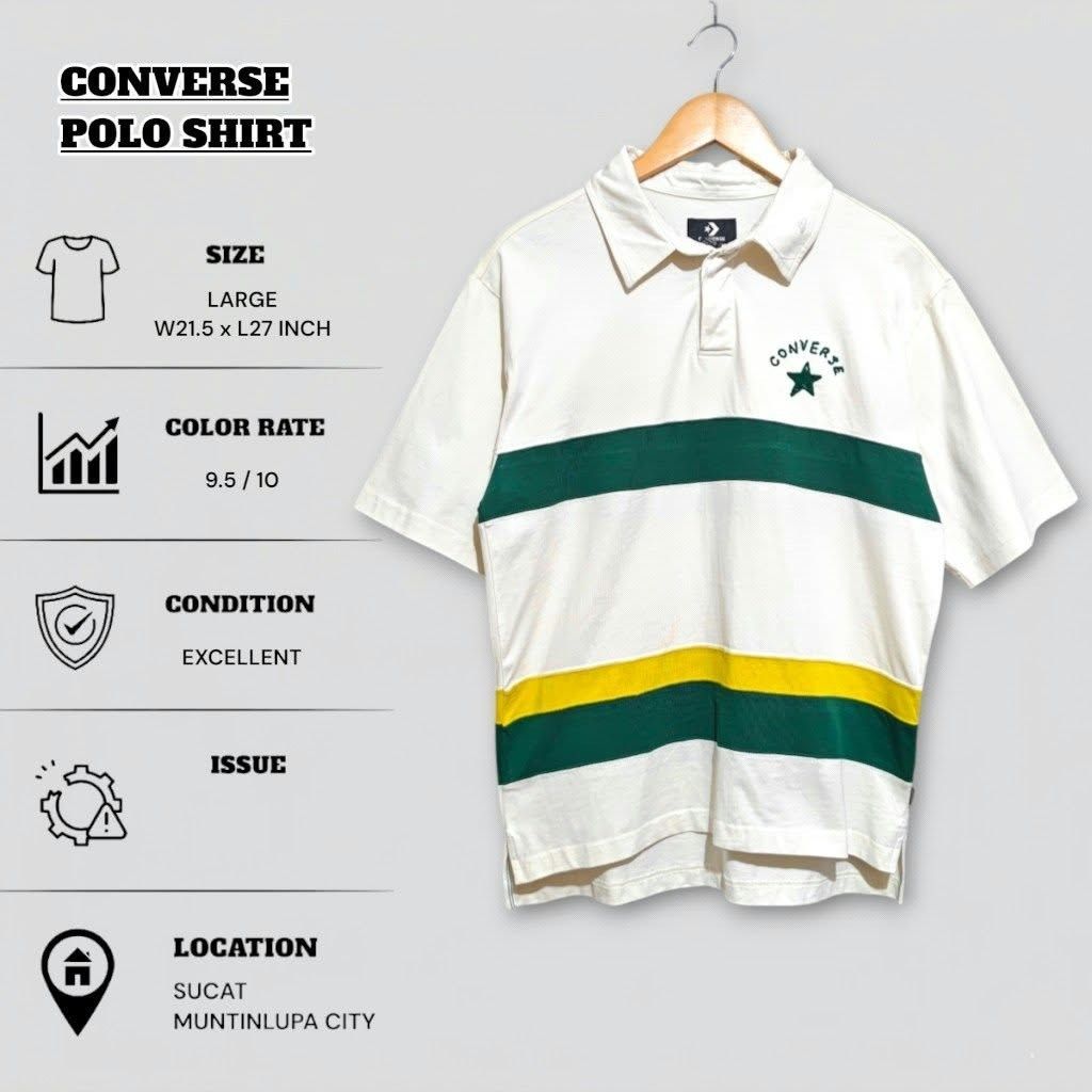 CONVERSE POLO SHIRT (Category: Tshirts & Polo Shirts ) located in Muntinlupa City. Submitted by nofame12 (Listing ID 1468415554, Image 1). Description: PLEASE CHECK THE DETAILS OF THE ITEM ON FIRST PHOTO. LOCATION - SUCAT MUNTINLUPA CITY.
