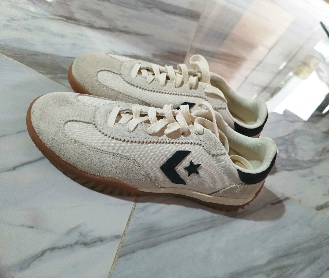 Converse Run Star Trainer (Category: Sneakers) located in Pasig City. Submitted by Quelle (Listing ID 1468387428, Image 1). Description: - Colorway: Egret - Size: US 5 / Women's 6.5 / UK 4.5 / EUR 37.5 / 23 CM (see picture) - Material: Premium canvas upper with durable suede overlays - Condition: Like New - Tried on once but never worn outside -Bought from the Converse Official Store in the orange app - Bought for 3,235php - RFS: too big for me -