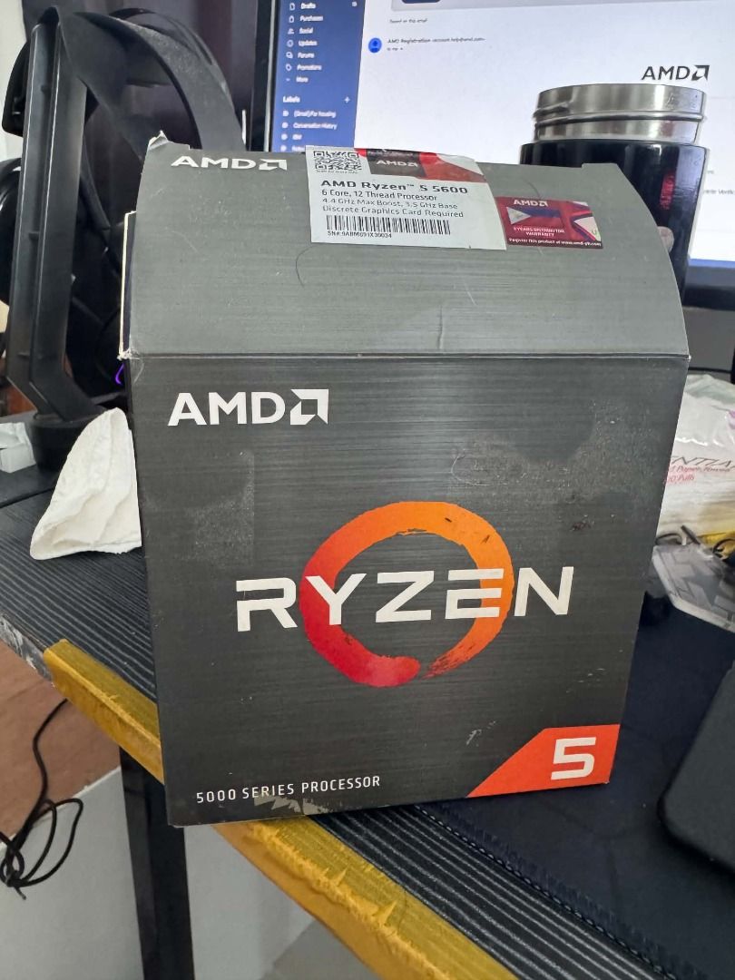 CPU Ryzen 5 5600 w/ box (Category: Desktops) located in Cabuyao City. Submitted by purewolf_aec88b (Listing ID 1468344606, Image 1). Description: - Processor: AMD Ryzen 5 5600 - Inclusions: - CPU (Ryzen 5 5600) - Original AMD Ryzen 5 5600 box - NO CPU FAN INCLUDED - WAG NA PO MAGHANAP NG WALA SA INCLUSIONS PLEASE. - can do video call check and can provide diagnostics. - Meetup: Cabuyao or nearby areas..