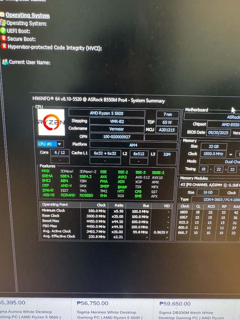 CPU Ryzen 5 5600 w/ box (Category: Desktops) located in Cabuyao City. Submitted by purewolf_aec88b (Listing ID 1468344606, Image 3). Description: - Processor: AMD Ryzen 5 5600 - Inclusions: - CPU (Ryzen 5 5600) - Original AMD Ryzen 5 5600 box - NO CPU FAN INCLUDED - WAG NA PO MAGHANAP NG WALA SA INCLUSIONS PLEASE. - can do video call check and can provide diagnostics. - Meetup: Cabuyao or nearby areas..
