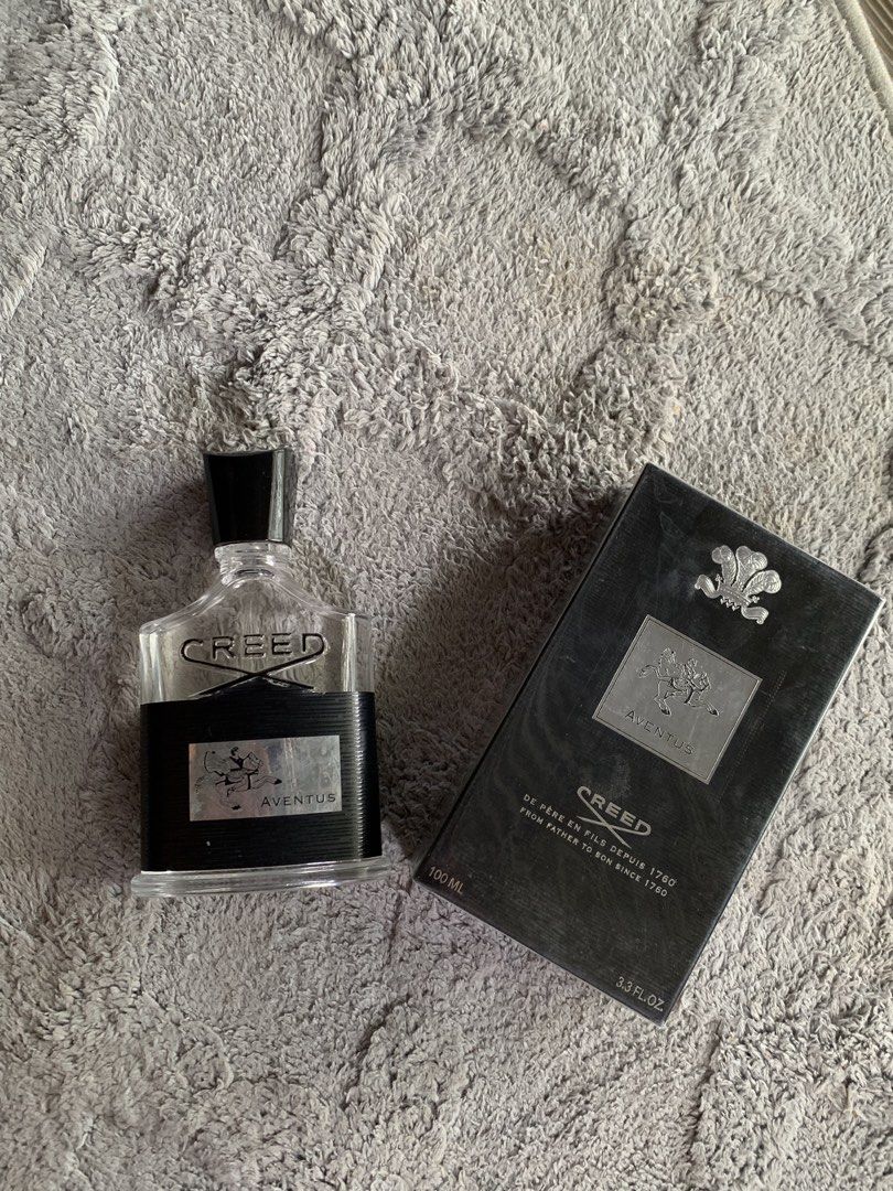 Creed Aventus 100ml Eau de Parfum with Box (Category: Fragrance & Deodorants) located in Valencia. Submitted by leoquin (Listing ID 1468397315, Image 1). Description: -Authentic Creed Aventus 100ml (3.3 fl oz) fragrance for men -Available in Full-size and Decant sizes.