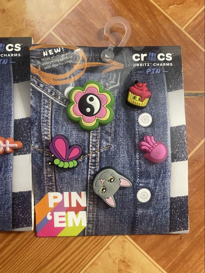 Crocs jibbitz charms pin (Category: Announcements) located in Manila. Submitted by yangcosmetics (Listing ID 1468287027, Image 3). Description: 2 crocs jibbits charm pin Shipping via j&t and lalamove.