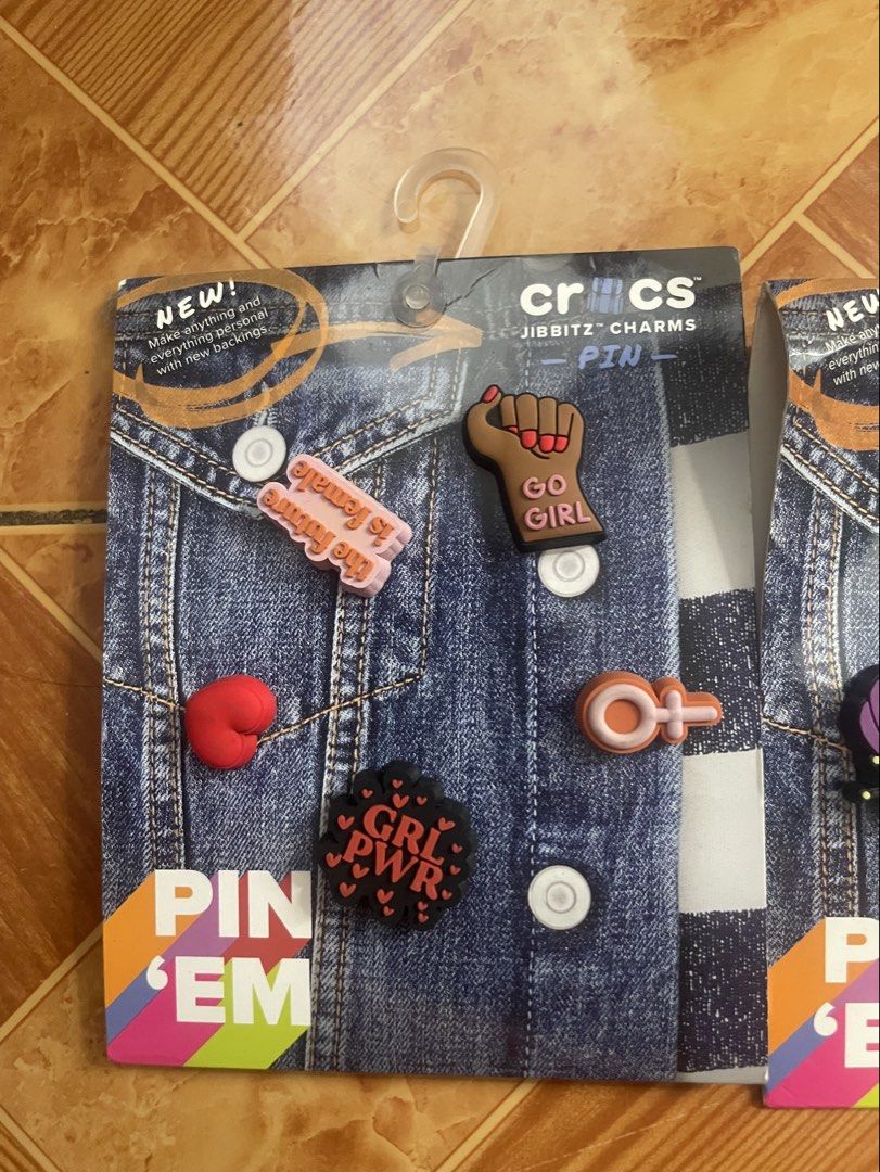 Crocs jibbitz charms pin (Category: Announcements) located in Manila. Submitted by yangcosmetics (Listing ID 1468287027, Image 2). Description: 2 crocs jibbits charm pin Shipping via j&t and lalamove.