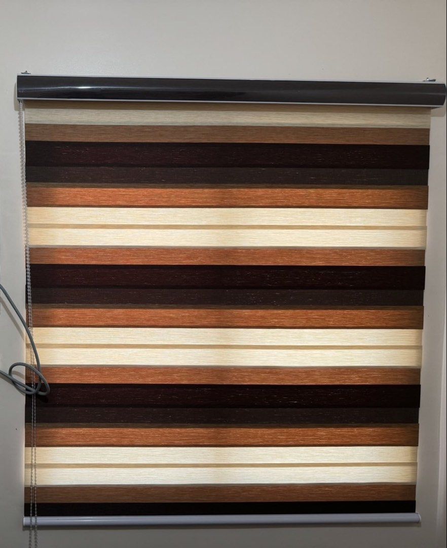 Curtain blinds (Category: Curtains & Blinds) located in Las Pinas. Submitted by stockholm05 (Listing ID 1468382359, Image 1). Description: Customized Zebra Curtain Blinds ✨ 🗓️ Installed: December 20, 2025 ✅ No issues – still in excellent condition. ✔️ Smooth rolling mechanism ✔️ Neat and well-maintained ✔️ Opens and closes perfectly ✔️ Provides privacy while allowing natural light.
