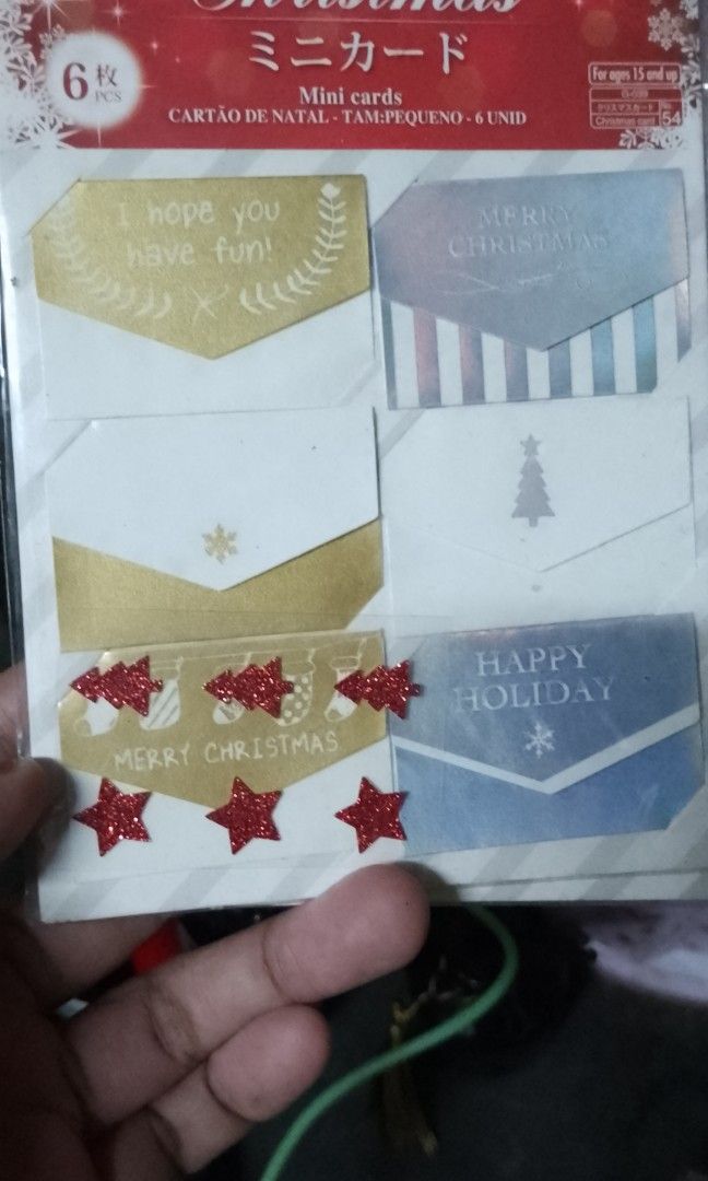 Daiso Mini Xmas Cards (Category: Other Stationery & Craft) located in Quezon City. Submitted by akosiluna44 (Listing ID 1468290653, Image 3). Description: 120 each #minicards #christmascard #daiso.