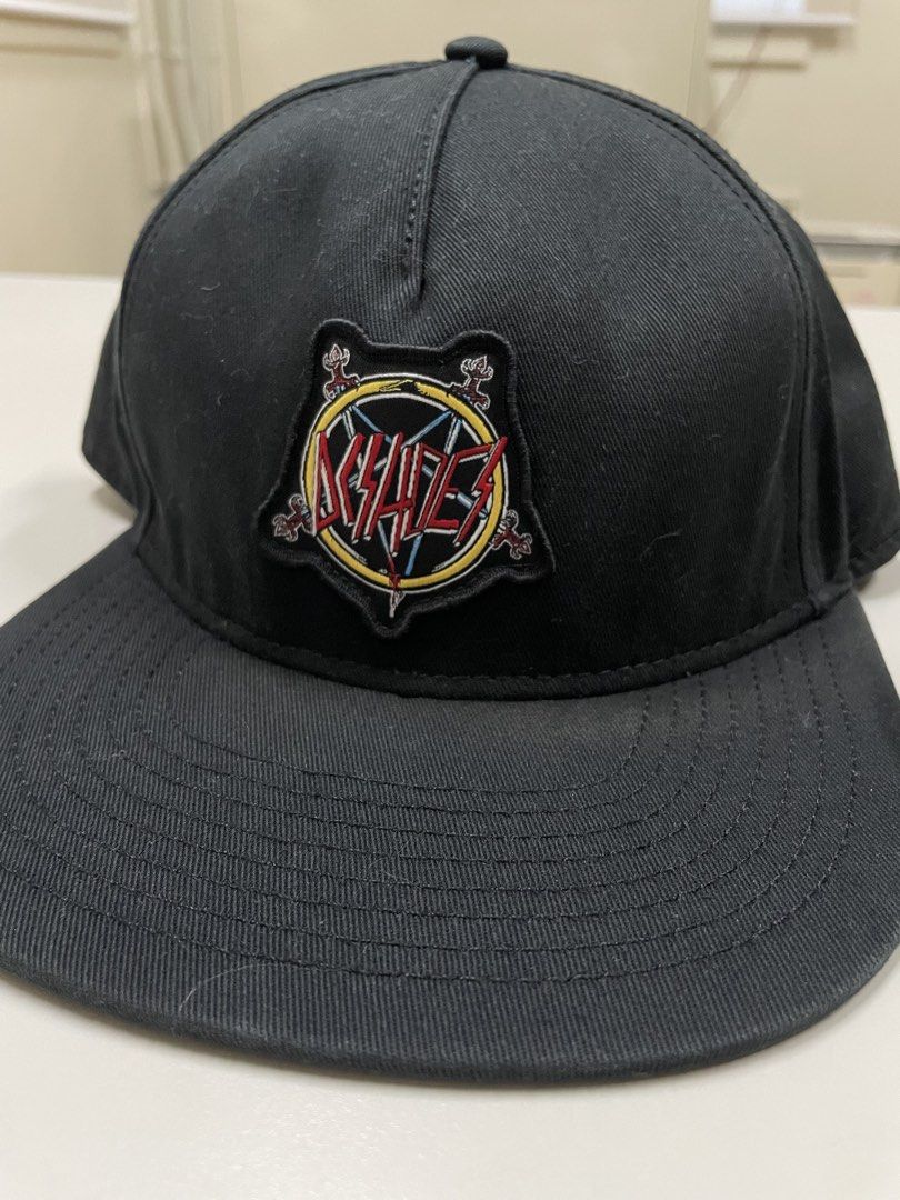 DC x Slayer / Slipknot Snapback Hat Bundle (Category: Caps & Hats) located in Manila. Submitted by kristinamaria (Listing ID 1468298142, Image 2). Description: - Set of 2 metal snapback caps - Cap 1: DC Shoes x Slayer collab patch on the front with Slayer embroidered on the back - Cap 2: Bold red Slipknot embroidered lettering on the front panel - Adjustable plastic strapback closure for a customizable fit - Great for daily wear, concerts, and me