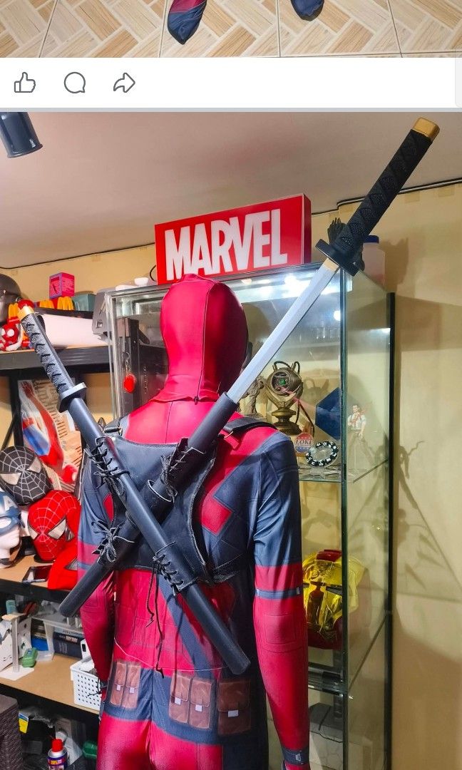 Deadpool Full Costume For RENT (Category: Announcements) located in Valenzuela. Submitted by guitarsandcosplayph (Listing ID 1468289949, Image 2). Description: 👉Rent 1500 👉Security Deposit 2500 Refundable Deposit Pag Return nang Items 📍Valenzuela loc ko L and XL Available L - 5'4 up to 5'7 XL - 5'8 up to 6'1 Deadpool Full Costume For Rent.