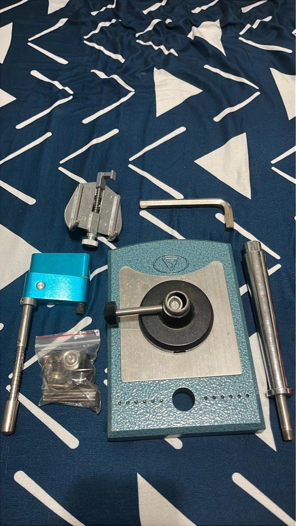 Dental Surveyor (Category: Medical Supplies & Tools) located in Manila. Submitted by florano19074060 (Listing ID 1468306070, Image 1). Description: - Authentic Veritas dowel maker setup for workshop projects - Heavy-duty metal construction for durability and precision - Includes blue base plate, metal vertical rods, and adjustable cutter head - Comes complete with L-wrench and hardware bag (screws and washers) - Disassembled and ready for easy as